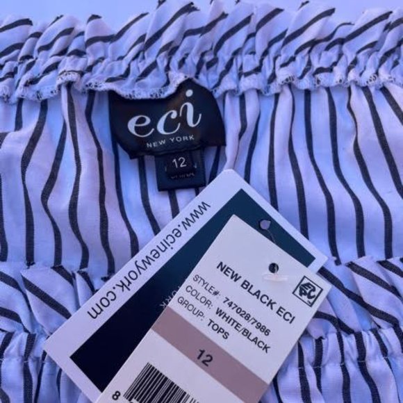 ECI  Stripped Blouse - Picture 6 of 8